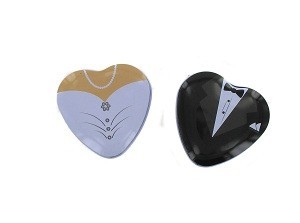 Cajitas de Metal para Boda en Forma de Corazón (10 uds.)