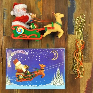 PAPÁ NOEL EN TRINEO CON MÚSICA (2 uds.)
