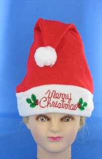 GORRO DE NAVIDAD LUMINOSO "MERRY CHRISTMAS" (12 uds.)