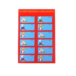 Pegatinas de Regalo de Sinterklaas / San Nicolás (24 uds.) - Pack de 12