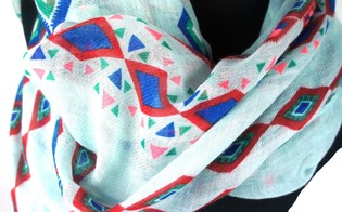 Hermoso fular color menta estilo Ibiza (1 ud.)