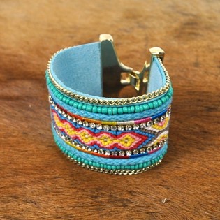 Pulsera de Lujo Turquesa estilo Ibiza (1 ud.)