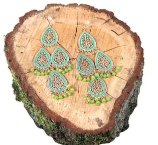Pendiente verde turquesa (1 ud)