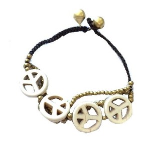 Pulsera Ibiza Crema Peace (1 ud.)