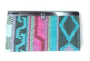 Cartera Azul Petr&oacute;leo/Marr&oacute;n (1 ud)