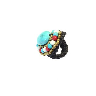 Anillo estilo Ibiza con piedra (1 ud.)