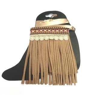 Decoraci&oacute;n de Botas de Lujo con Flecos Cognac (1 ud)