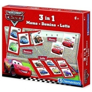 JUEGO 3 EN 1 DISNEY PIXAR CARS - MEMO - DOMINO - LOTO