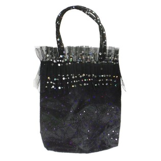 BOLSO DE JUGUETE CON PURPURINA Y ESTAMPADO DE TELARAÑA (6 uds.)