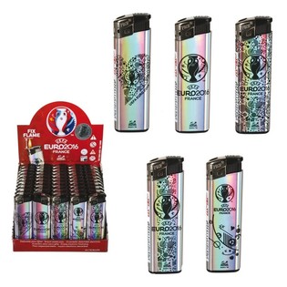 Encendedores el&eacute;ctricos UEFA EURO 2016 en expositor - 50 uds (Liquidaci&oacute;n)