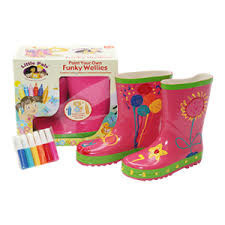 FUNKY WELLIES - Botas de Agua para Colorear - Rosa / Talla: 26