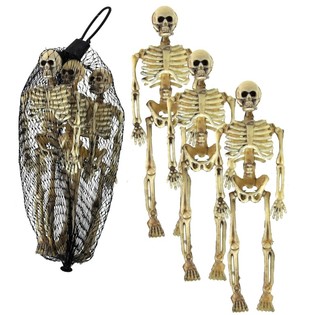 3 Esqueletos en Malla, 15 cm (Pack de 3)