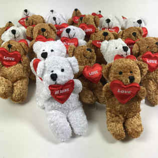 MIX OSOS DE PELUCHE CON CORAZ&Oacute;N (24 uds.)