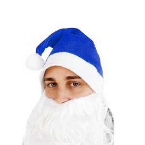 Gorro de Navidad Azul Estándar (12 ud.)