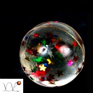 PELOTAS SALTARINAS CON ESTRELLAS - Ø 3 CM (48 uds.)