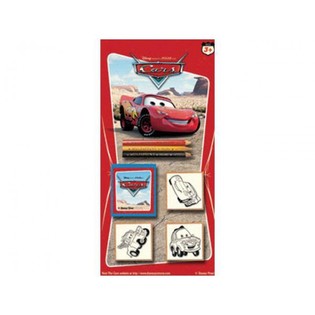 Gran Set de Colorear y Sellos Disney Cars en Cart&oacute;n (24 uds.)