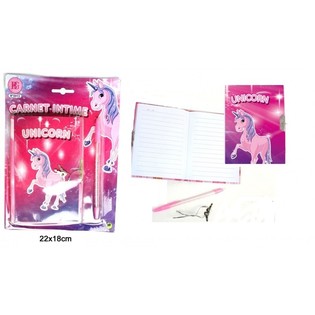 DIARIO UNICORNIO CON CANDADO + BOLÍGRAFO (24 uds.)
