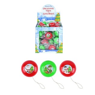 YO-YOS DE NAVIDAD PARA REGALAR Ø 3,8 CM EN EXPOSITOR (72 ud.)