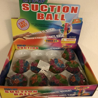 Pelotas con Ventosa Luminosas en Display (12 ud.)
