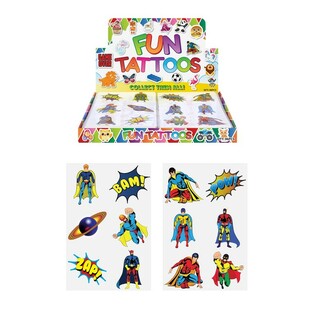 Tatuajes Temporales Fun – Modelo: Superhéroes (96 uds.)