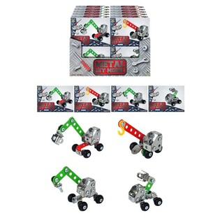 CONSTRUYE TU VEHÍCULO DE CONSTRUCCIÓN DE METAL – EN EXPOSITOR (24 uds)