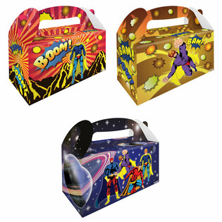 Caja de Menú Infantil – Superhéroes – 22,5 x 9,5 x 18 cm (12 ud.)