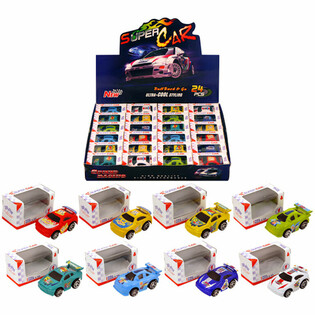 Coches de fricción pequeños en caja de regalo - Expositor (24 uds.)