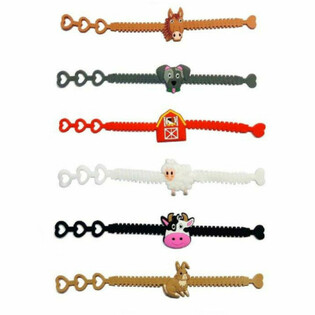 Pulseras de silicona de animales de granja para niños (12 uds)