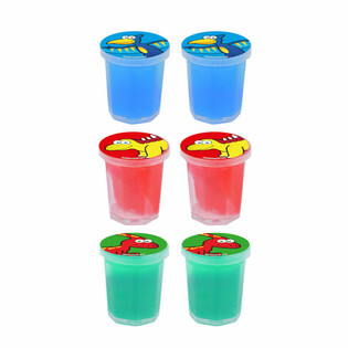 DINOSAURIO - BOTES DE SLIME PEQUEÑOS (6 uds.)
