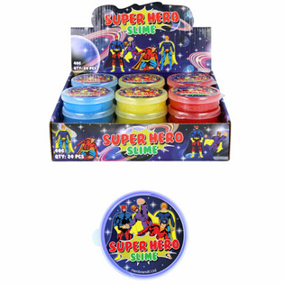 SLIME DE SUPERHÉROES EN EXPOSITOR (24 uds.)