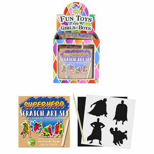 Expositor de Papel de Rascar Mágico Ecológico Superhéroes (108 uds.)