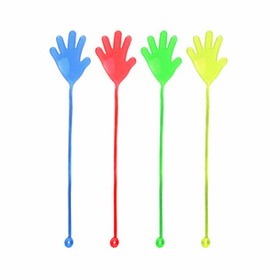 MANO LOCA ELÁSTICA CON CUERDA - COLORES MIXTOS (12 uds.)