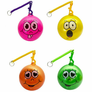 PELOTA SMILEY CON CUERDA / PELOTA BUNGEE Ø23 cm (10 uds.)
