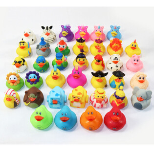 MIX PATITOS DE GOMA DE DISEÑO - Dim 5x5.5x6 Cm (38 uds.)