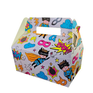Caja de Menú Infantil Superhero - 22,5 x 12 x 9,5 cm (24 uds.)