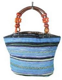 BOLSO B-FAIR BEADS MARRÓN/AZUL (1 ud.)