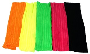 Pack de Bufandas Tubulares de Ne&oacute;n a Rayas Verticales Finas (10 uds.)
