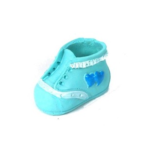 Topper para Tarta de Nacimiento - Zapato de Bebé Azul (2 uds.)